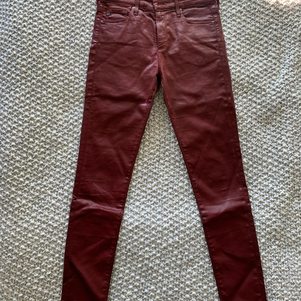 Like NEW AG dark red jeans - high rise - skinny
